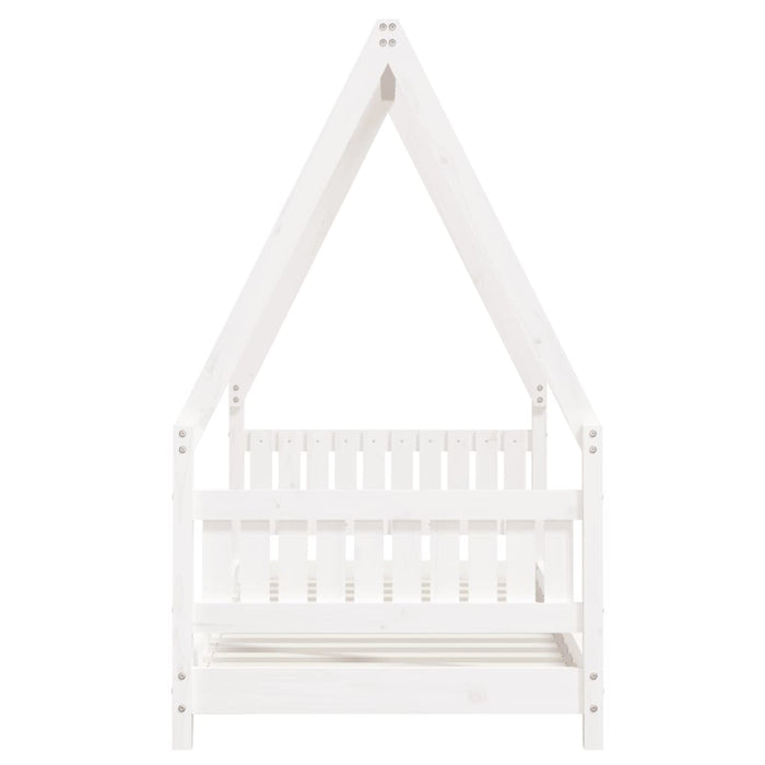 Kids Bed Frame White 80x160 cm Solid Wood Pine