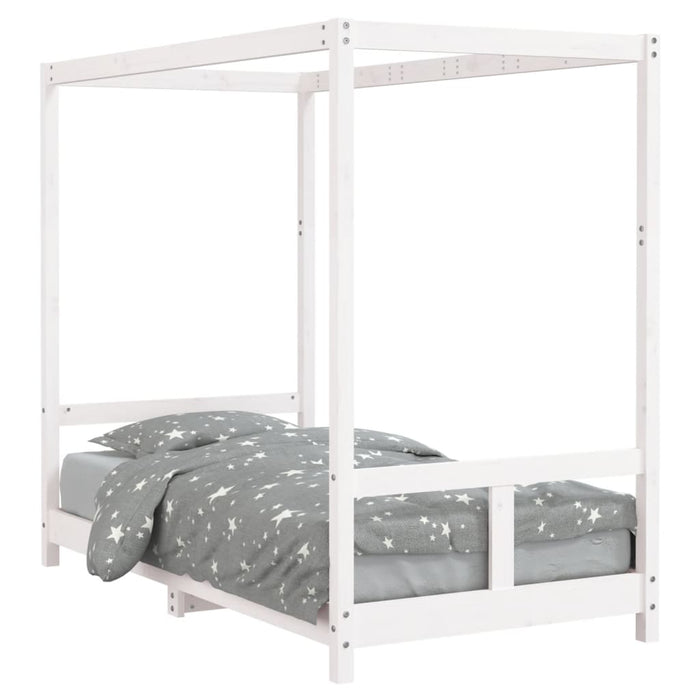 Kids Bed Frame White 80x160 cm Solid Wood Pine