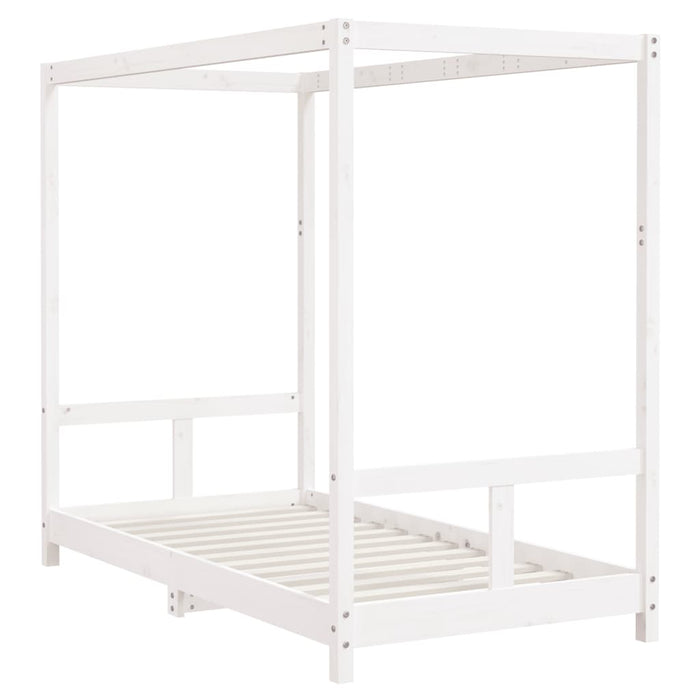 Kids Bed Frame White 80x160 cm Solid Wood Pine