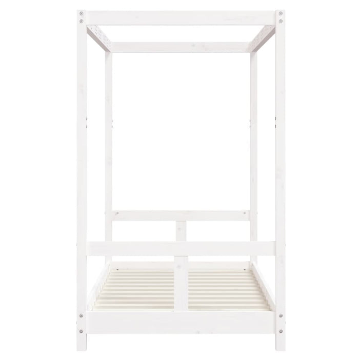 Kids Bed Frame White 80x160 cm Solid Wood Pine