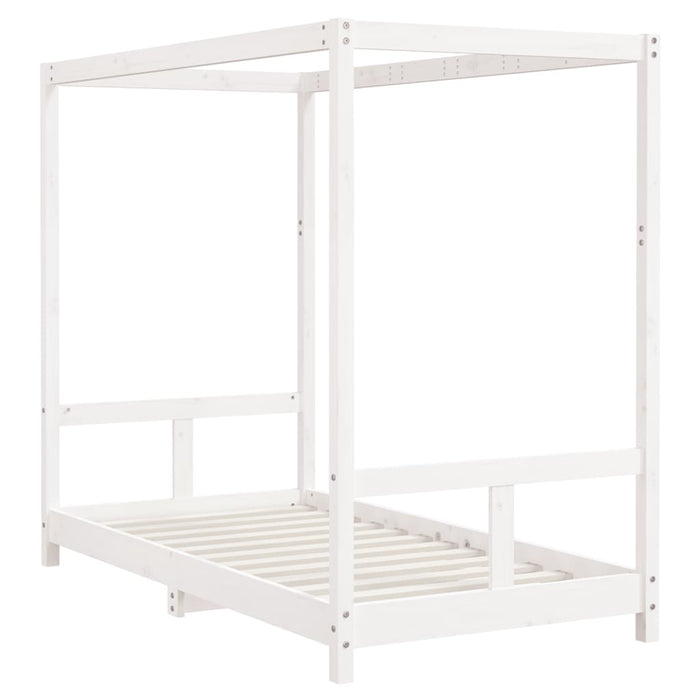 Kids Bed Frame White 80x160 cm Solid Wood Pine