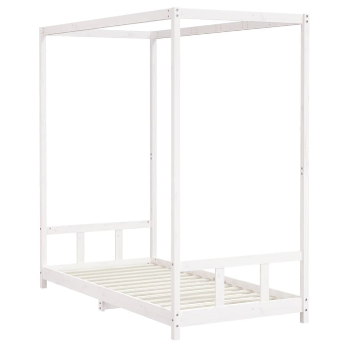 Kids Bed Frame White 90x190 cm Solid Wood Pine