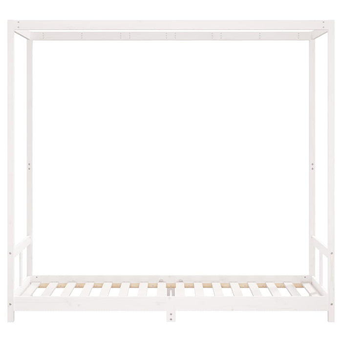 Kids Bed Frame White 80x200 cm Solid Wood Pine