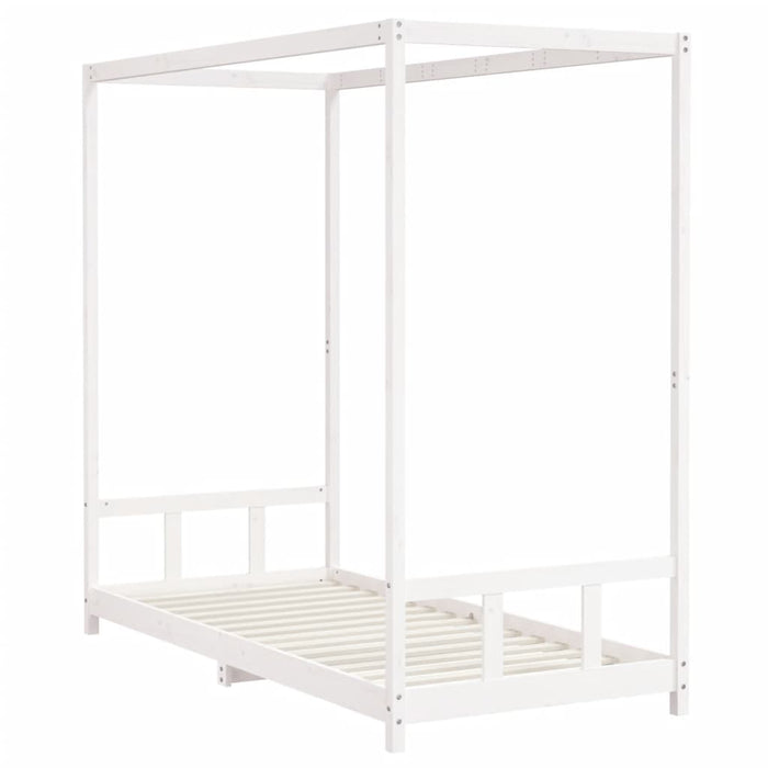 Kids Bed Frame White 90x200 cm Solid Wood Pine