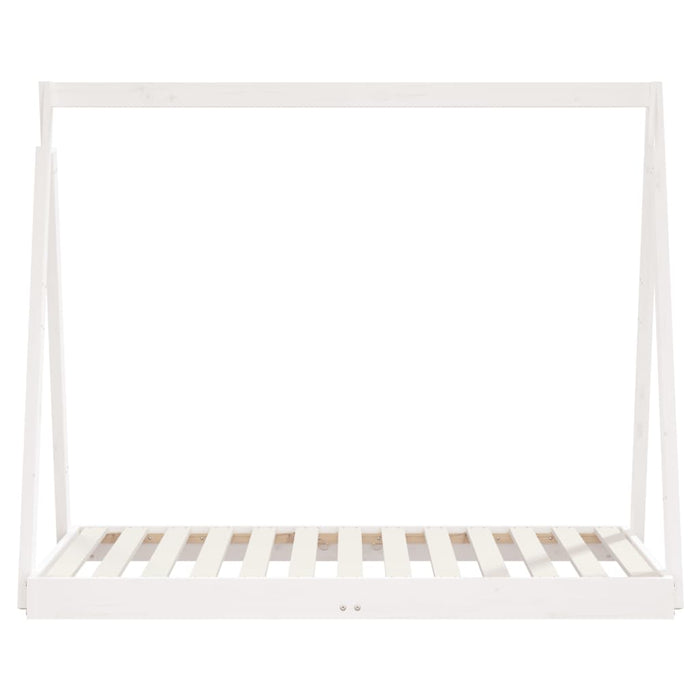 Kids Bed Frame White 70x140 cm Solid Wood Pine