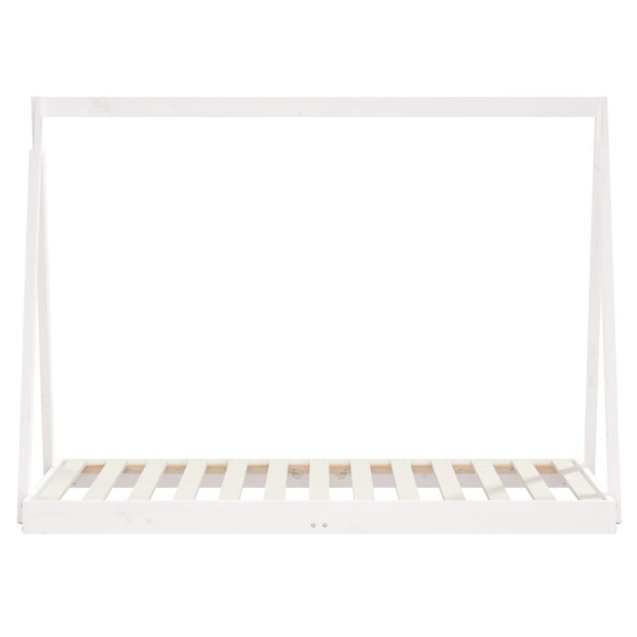 Kids Bed Frame White 80x160 cm Solid Wood Pine