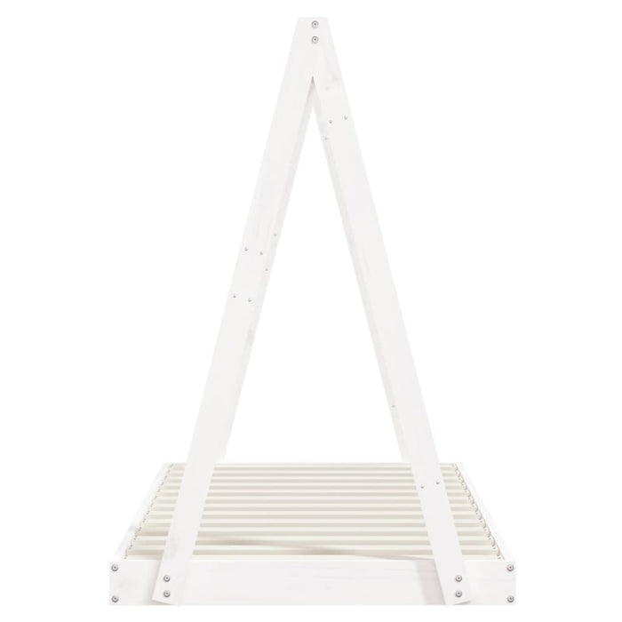 Kids Bed Frame White 80x160 cm Solid Wood Pine