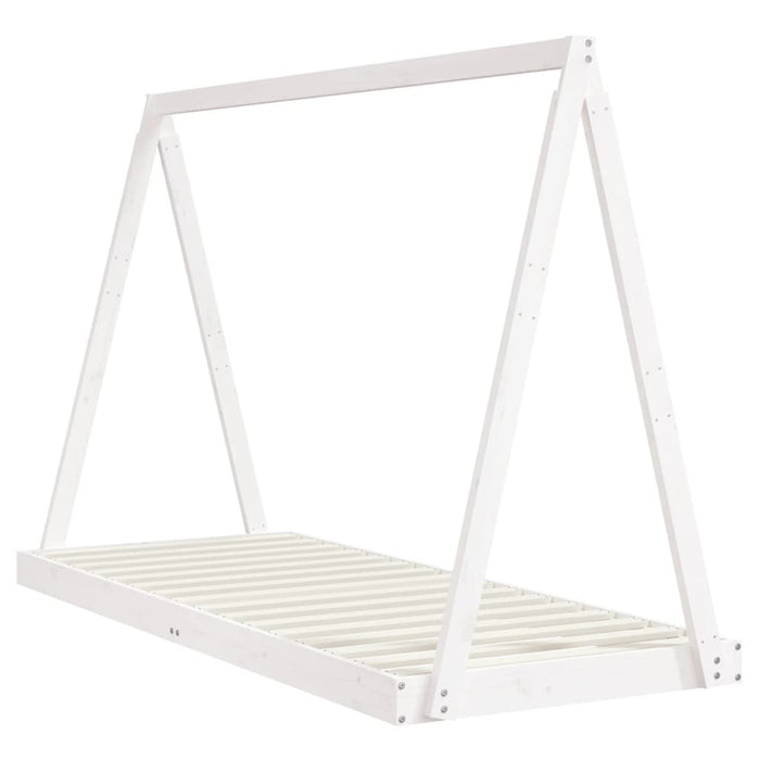 Kids Bed Frame White 80x200 cm Solid Wood Pine