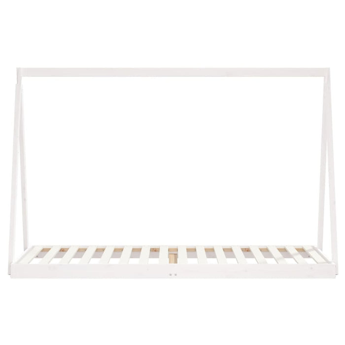 Kids Bed Frame White 80x200 cm Solid Wood Pine