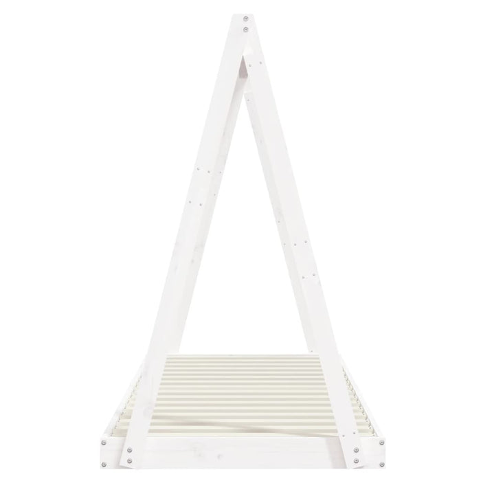 Kids Bed Frame White 80x200 cm Solid Wood Pine