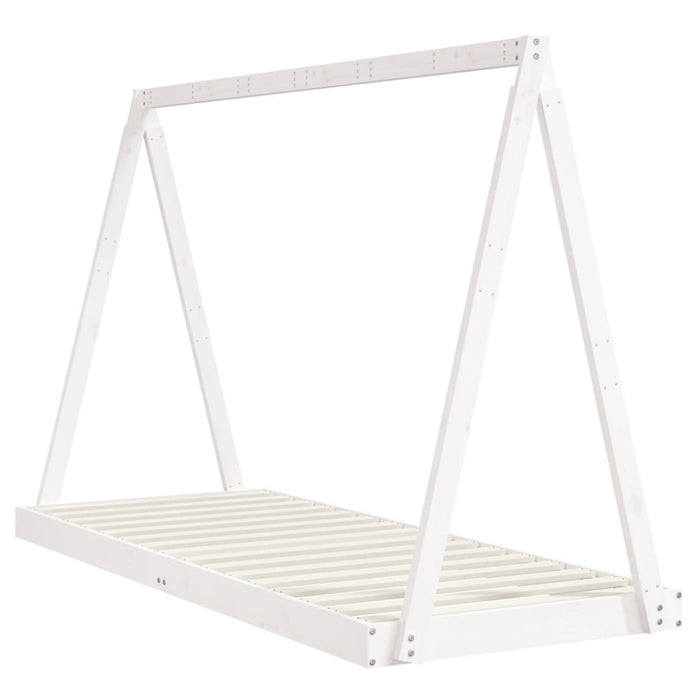 Kids Bed Frame White 80x200 cm Solid Wood Pine