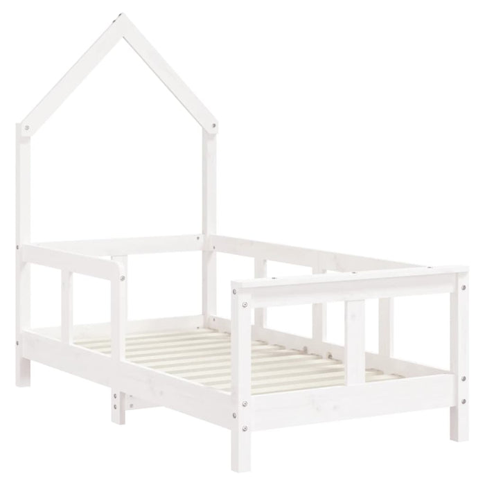 Kids Bed Frame White 70x140 cm Solid Wood Pine