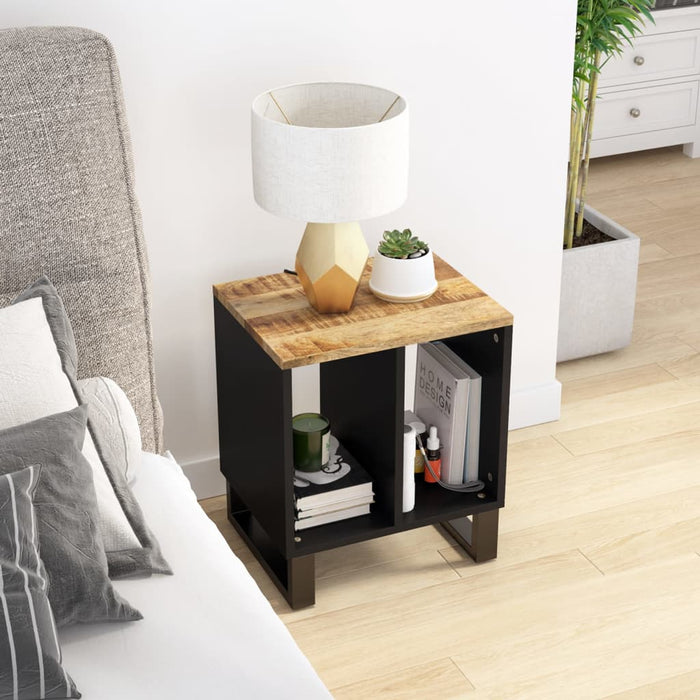 Side Table 40x31x46 cm Solid Wood Mango&Engineered Wood