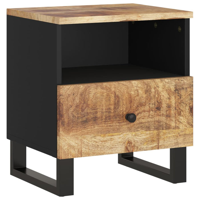 Bedside Cabinet Solid Wood Mango&Engineered Wood