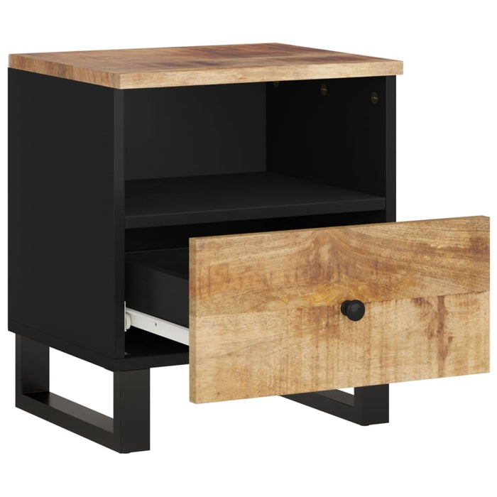 Bedside Cabinet Solid Wood Mango&Engineered Wood