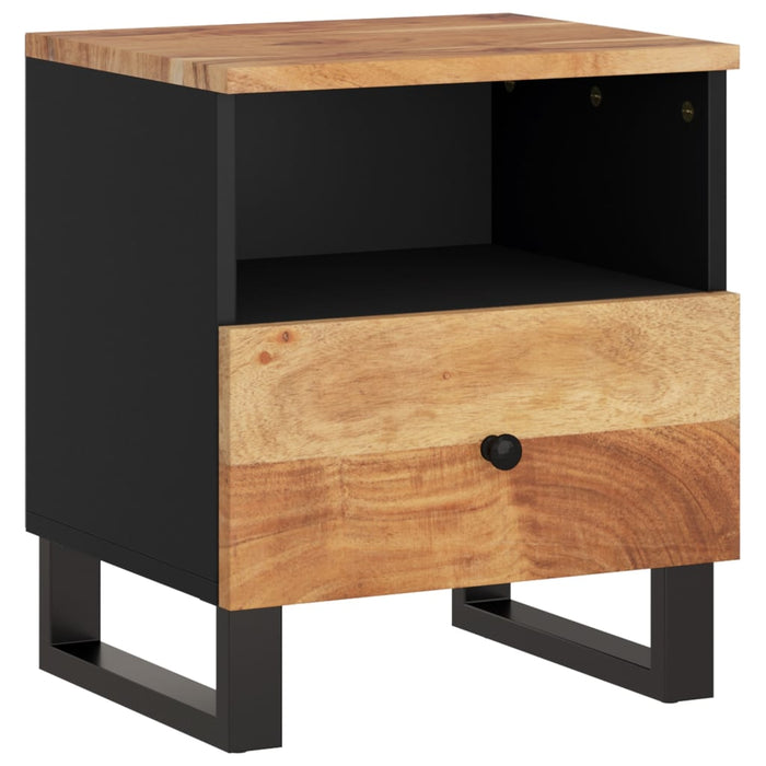 Bedside Cabinet Solid Wood Acacia&Engineered Wood