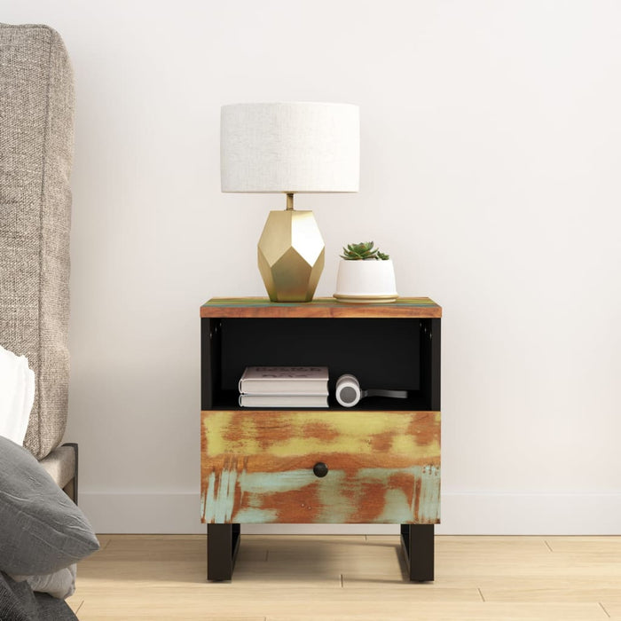 Bedside Cabinet Solid Wood Reclaimed&Engineered Wood