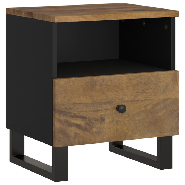 Bedside Cabinet Solid Wood Mango&Engineered Wood