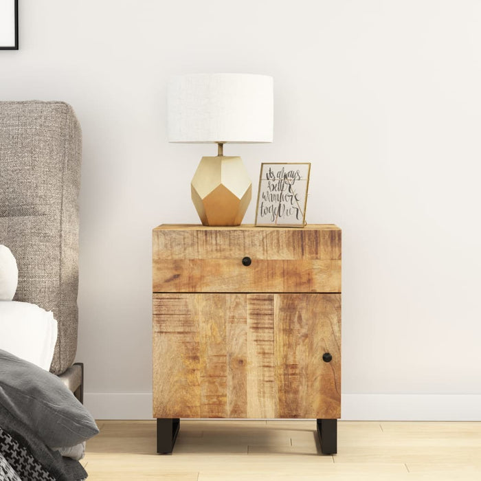 Bedside Cabinet 50x33x60 cm Solid Wood Mango&Engineered Wood