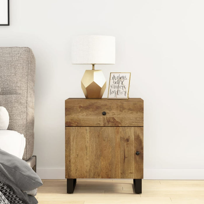 Bedside Cabinet 50x33x60 cm Solid Wood Mango&Engineered Wood