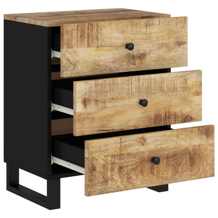 Bedside Cabinet 50x33x62 cm Solid Wood Mango&Engineered Wood