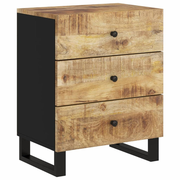 Bedside Cabinet 50x33x62 cm Solid Wood Mango&Engineered Wood