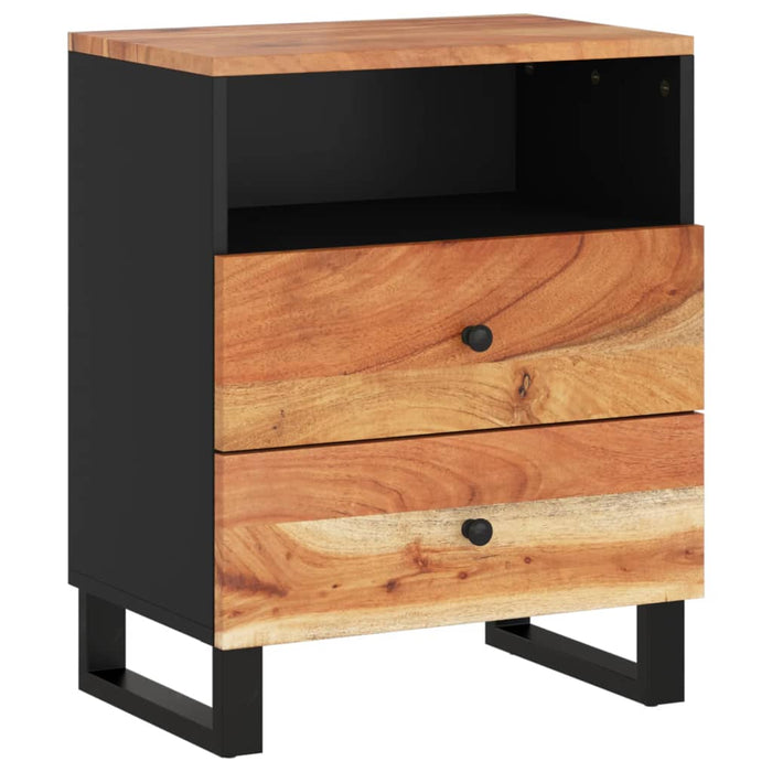 Bedside Cabinet 50x33x62 cm Solid Wood Acacia&Engineered Wood