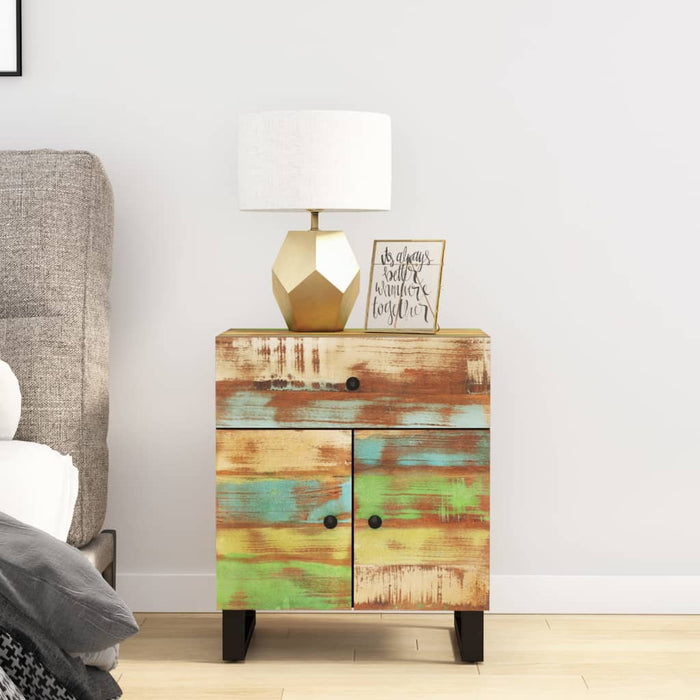 Bedside Cabinet 50x33x60cm Solid Wood Reclaimed&Engineered Wood