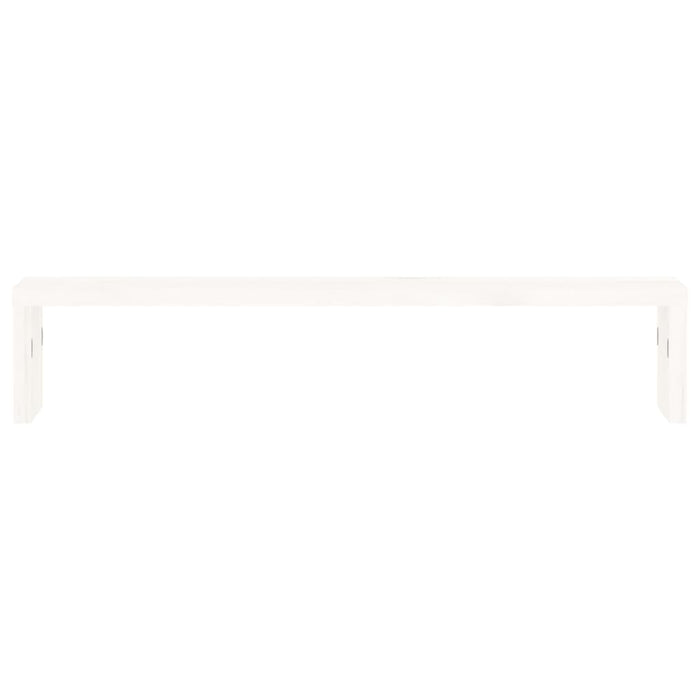 Monitor Stand White 50x27x10 cm Solid Wood Pine