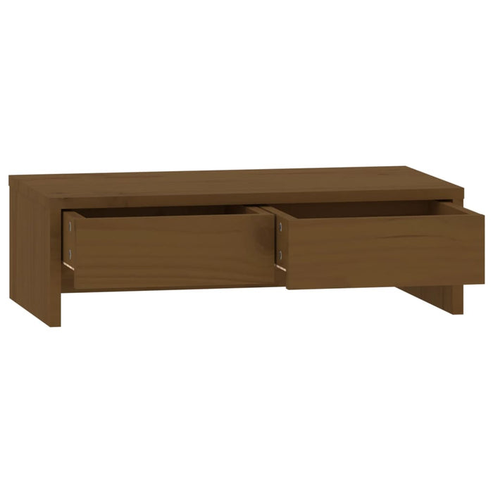 Monitor Stand Honey Brown 50x27x15 cm Solid Wood Pine