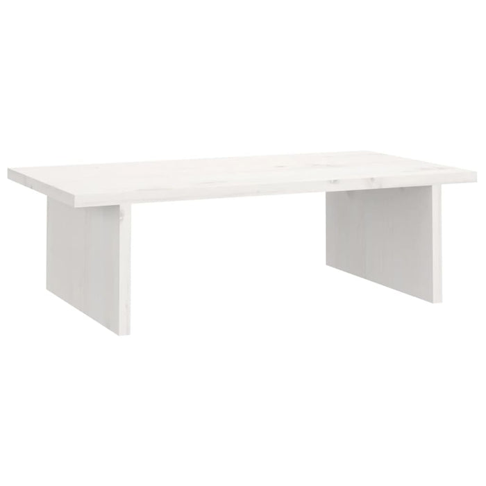 Monitor Stand White 50x27x15 cm Solid Wood Pine