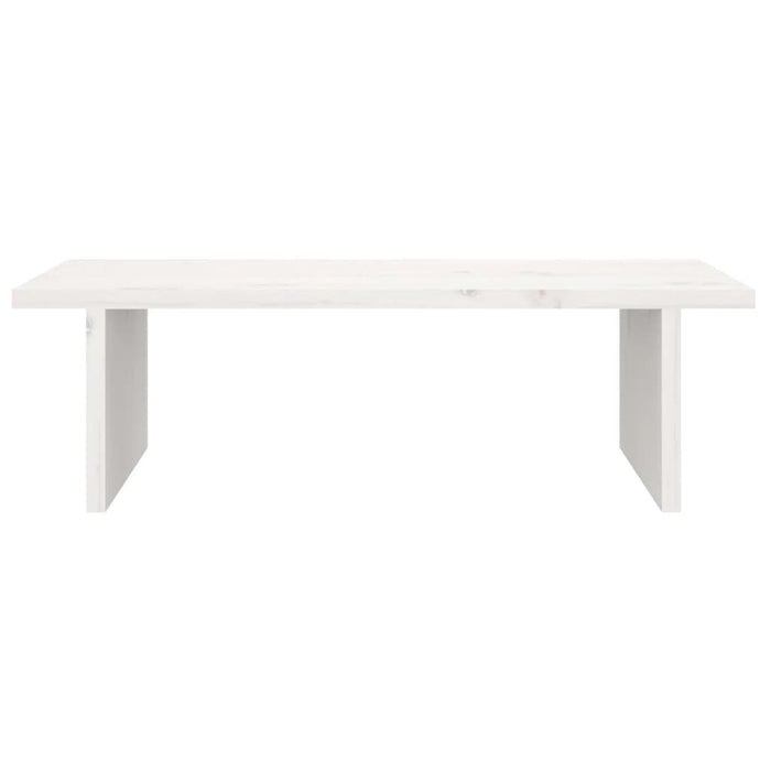 Monitor Stand White 50x27x15 cm Solid Wood Pine