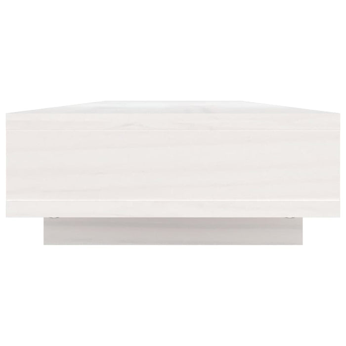 Monitor Stand White 100x27x14 cm Solid Wood Pine