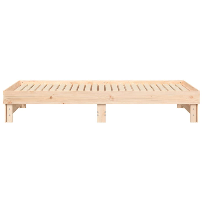 Pull-out Day Bed without Mattress 2x(90x200) cm Solid Wood Pine