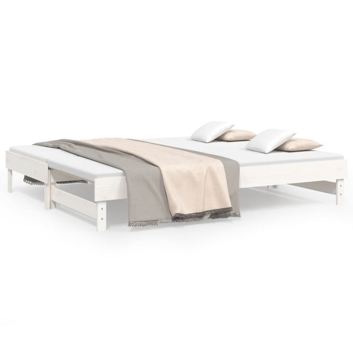 Pull-out Day Bed without Mattress White 2x(90x200) cm