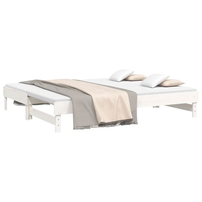 Pull-out Day Bed without Mattress White 2x(90x200) cm