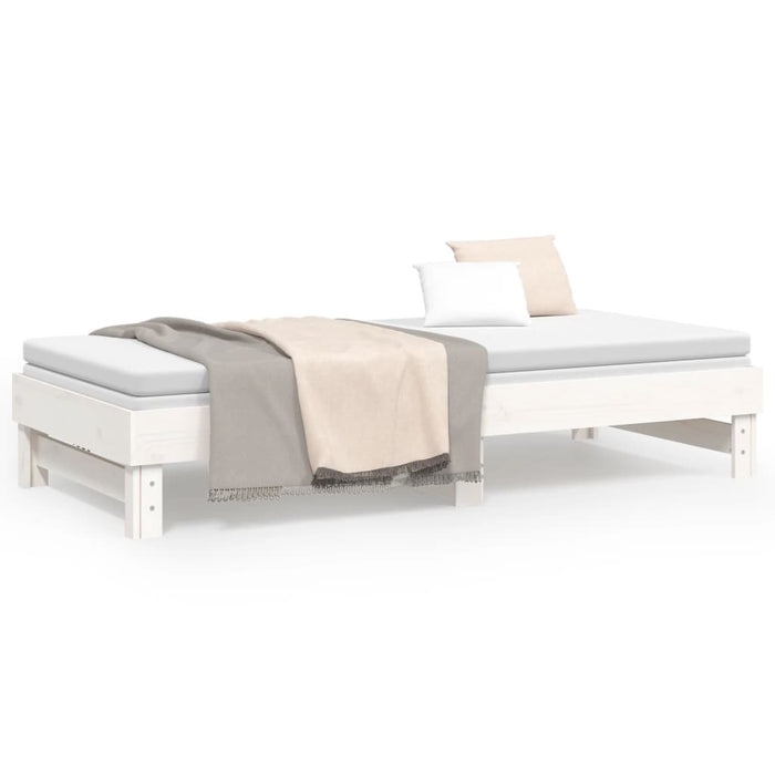 Pull-out Day Bed without Mattress White 2x(90x200) cm