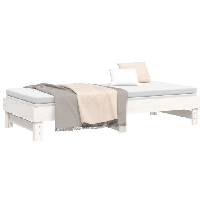 Pull-out Day Bed without Mattress White 2x(90x200) cm