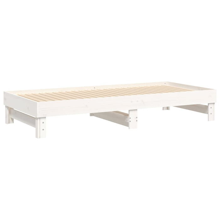 Pull-out Day Bed without Mattress White 2x(90x200) cm