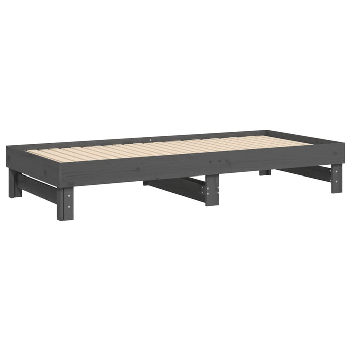 Pull-out Day Bed without Mattress Grey 2x(90x200) cm