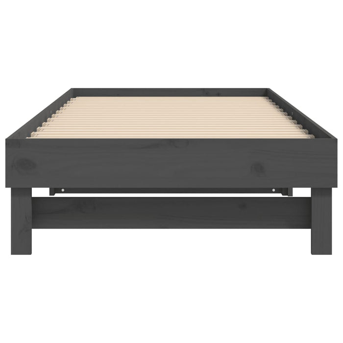 Pull-out Day Bed without Mattress Grey 2x(90x200) cm