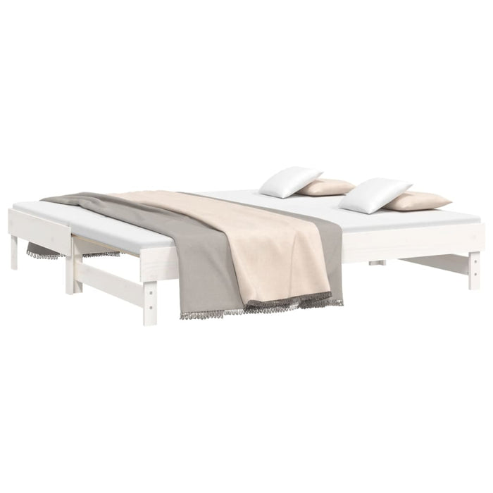 Pull-out Day Bed without Mattress White 2x(75x190) cm