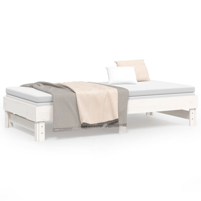 Pull-out Day Bed without Mattress White 2x(75x190) cm