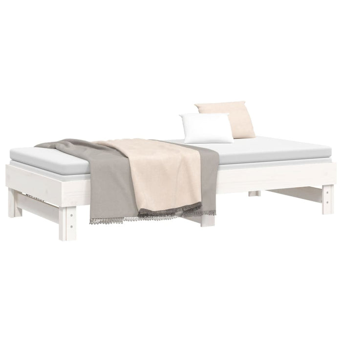 Pull-out Day Bed without Mattress White 2x(75x190) cm