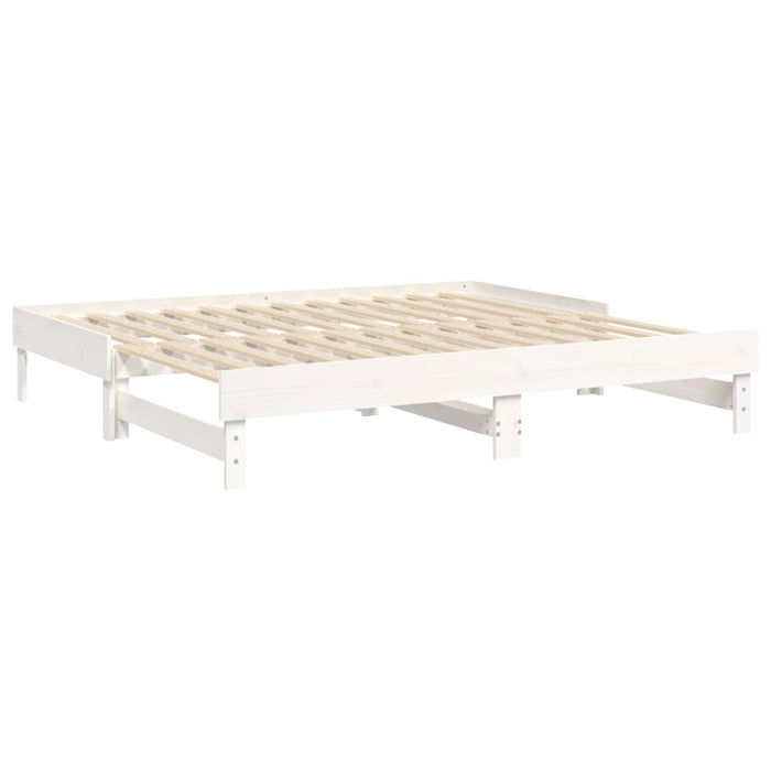 Pull-out Day Bed without Mattress White 2x(75x190) cm