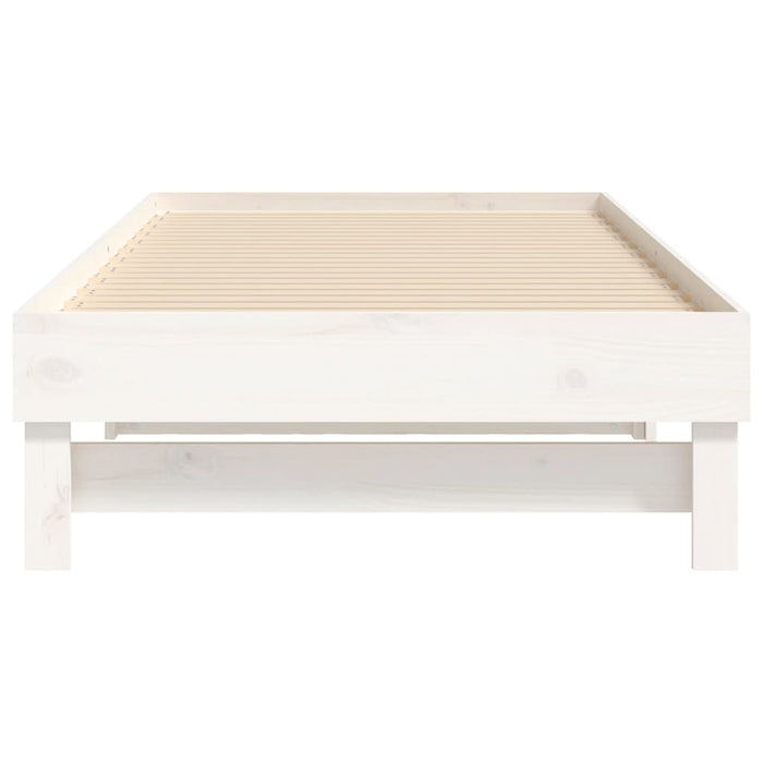 Pull-out Day Bed without Mattress White 2x(75x190) cm