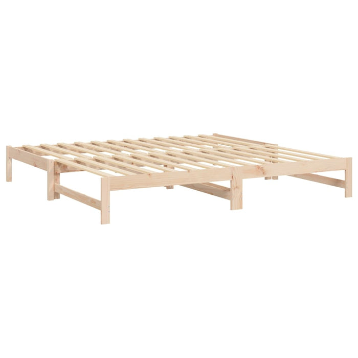 Pull-out Day Bed without Mattress 2x(100x200) cm Solid Wood Pine