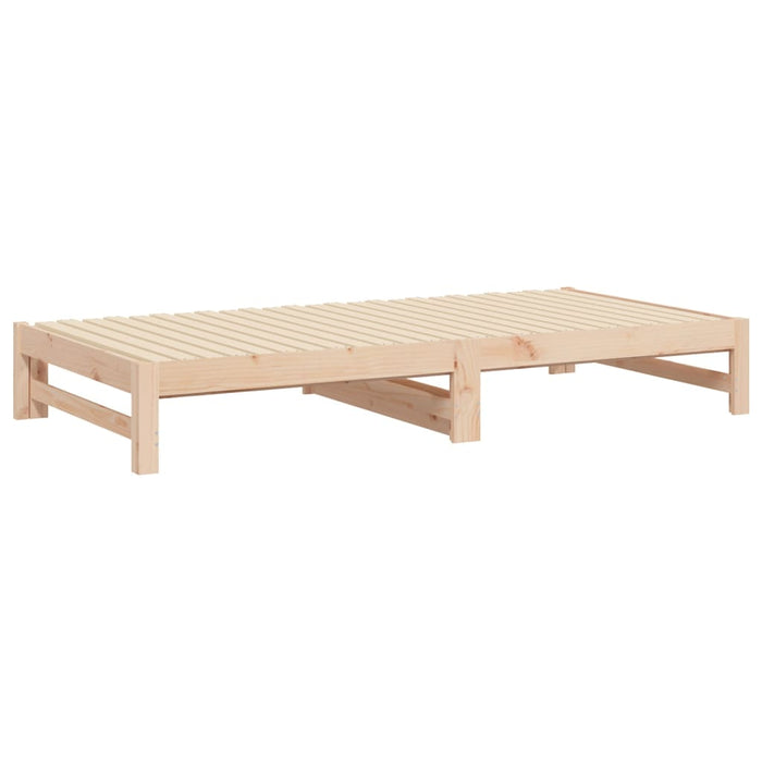 Pull-out Day Bed without Mattress 2x(100x200) cm Solid Wood Pine