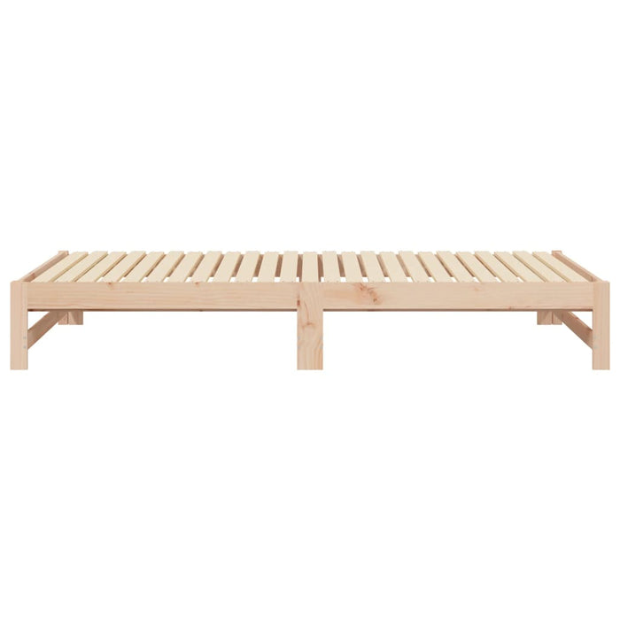 Pull-out Day Bed without Mattress 2x(100x200) cm Solid Wood Pine