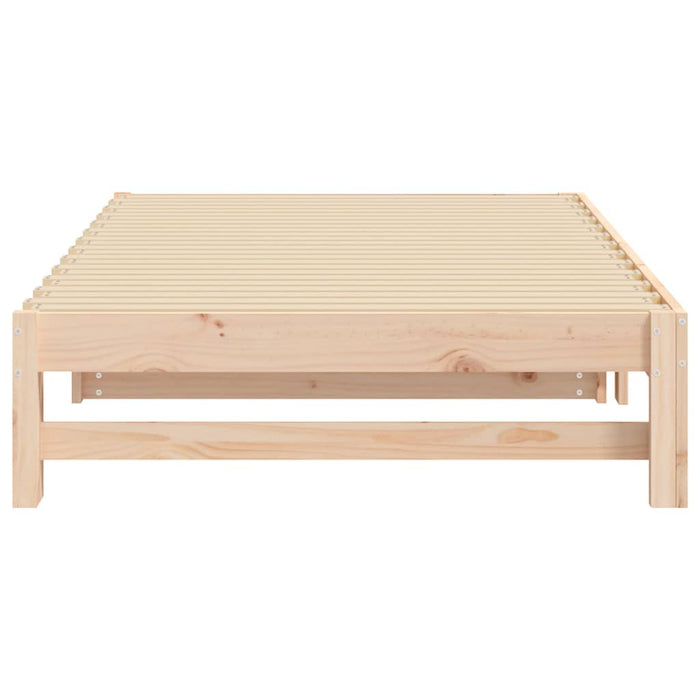 Pull-out Day Bed without Mattress 2x(90x200) cm Solid Wood Pine